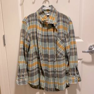 Aerie Oversized Botton-Down Plaid Shirt
